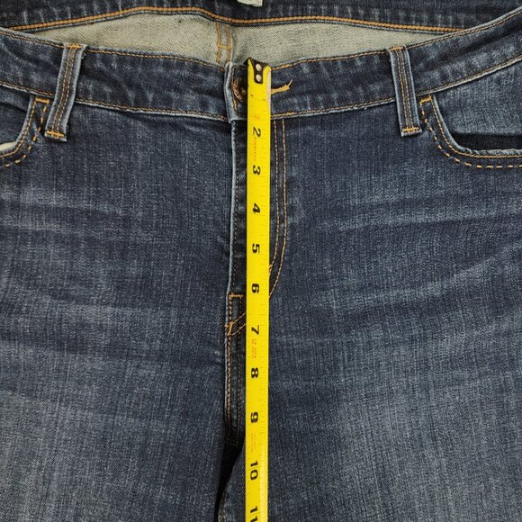 Levi’s 590 Boot Cut Womens 16 16M 38x28 Mid Rise Jeans Flap Pockets Indigo Wash - Picture 8 of 11